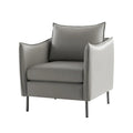 Set of 2 Christopher Modern Armchairs with Anti-Scratch Fabric and Black Metal Legs by HULALA HOME
