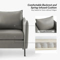 Set of 2 Christopher Modern Armchairs with Anti-Scratch Fabric and Black Metal Legs by HULALA HOME
