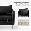 Set of 2 Christopher Modern Armchairs with Anti-Scratch Fabric and Black Metal Legs by HULALA HOME