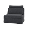 Modern 45" Anne Slipcovered Chair with Ottoman by HULALA HOME