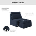 Modern 45" Anne Slipcovered Chair with Ottoman by HULALA HOME