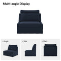 Modern 45" Anne Slipcovered Chair with Ottoman by HULALA HOME