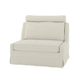 Modern 45" Anne Slipcovered Chair with Ottoman by HULALA HOME