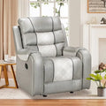 Spacious Faux Leather American-Style Recliner Chair for Living Room