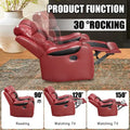 Spacious Faux Leather American-Style Recliner Chair for Living Room