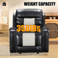 Spacious Faux Leather American-Style Recliner Chair for Living Room
