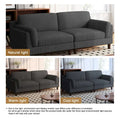 90-Inch Oversized Corduroy Sofa for Living Room with Reversible Cushions