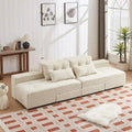 Beige Modular Corduroy Sleeper Sofa and Sectional Set - Versatile 3-in-1 Design