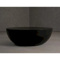 Modrest Bronte Contemporary Round Coffee Table in Black Concrete