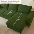 HOOOWOOO L-Shaped Upholstered Sofa with Stylish Metal Legs
