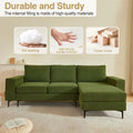 HOOOWOOO L-Shaped Upholstered Sofa with Stylish Metal Legs