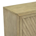 Spacious 3-Door Vintage Sideboard with Adjustable Shelves and Black Handles