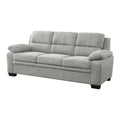 80-Inch Hugh Sofa - Gray Polyester Upholstery, Soft Foam Cushions, Sturdy Solid Wood Frame