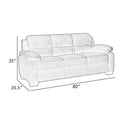 80-Inch Hugh Sofa - Gray Polyester Upholstery, Soft Foam Cushions, Sturdy Solid Wood Frame