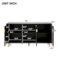 Contemporary TV Stand for TVs up to 70 inches, Versatile Console Table with Adjustable Shelves, Stylish Storage Sideboard for Living Room