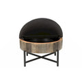 Rustic Vintage Round Coffee Table with Storage