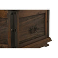 Handcrafted Reclaimed Barn Wood Trunk or Coffee Table with Wrought Iron Accents - 36" Wide for Indoor Use