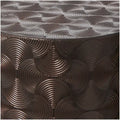 Set of 4 Brown Metal Abstract Tall Slim Pedestal Tables with Grooved Shell or Hammered Finish - Roche River Decor