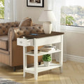 Compact End Table with Drawer and Shelf - Dimensions: 11.22D x 23.62W x 24.02H