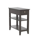Compact End Table with Drawer and Shelf - Dimensions: 11.22D x 23.62W x 24.02H