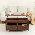 Metal Coffee Table with Lift-Top and Concealed Storage
