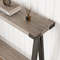 2-Tier Entryway Sofa Table with Storage Shelf