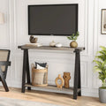 2-Tier Entryway Sofa Table with Storage Shelf