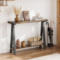 2-Tier Entryway Sofa Table with Storage Shelf