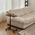 Mieres Adjustable C-Shaped End Table with Metal Frame - Mobile 360° Flip Swivel Couch Table