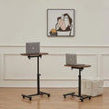 Mieres Adjustable C-Shaped End Table with Metal Frame - Mobile 360° Flip Swivel Couch Table