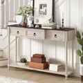 Entryway Console Table with Drawers and Extended Shelf