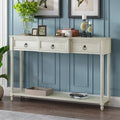 Entryway Console Table with Drawers and Extended Shelf