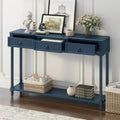Entryway Console Table with Drawers and Extended Shelf