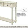 Entryway Console Table with Drawers and Extended Shelf