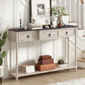 Entryway Console Table with Drawers and Extended Shelf