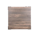 Conner Rustic Dark Walnut Steel 2-Piece Coffee and End Table Set by Furniture of America