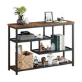 4-Tier Entryway Console Table with Glass Shelving