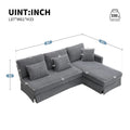 Contemporary L-Shaped Corduroy Sofa with Reversible Chaise from Harper & Bright Designs