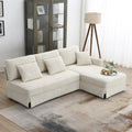 Contemporary L-Shaped Corduroy Sofa with Reversible Chaise from Harper & Bright Designs