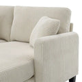 Contemporary L-Shaped Corduroy Sofa with Reversible Chaise from Harper & Bright Designs