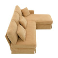 Contemporary L-Shaped Corduroy Sofa with Reversible Chaise from Harper & Bright Designs