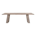 Aurelle Home Tina Contemporary Solid Acacia Wood Dining Table