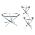 Brooke Round Glass-Top Coffee Table Collection