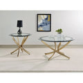 Brooke Round Glass-Top Coffee Table Collection