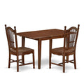 East West Furniture Mahogany Dining Table Set - Kitchen Table with Dining Chairs (Various Piece Options)