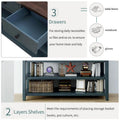Solid Pine Wood Console Table Featuring Two Open Shelves