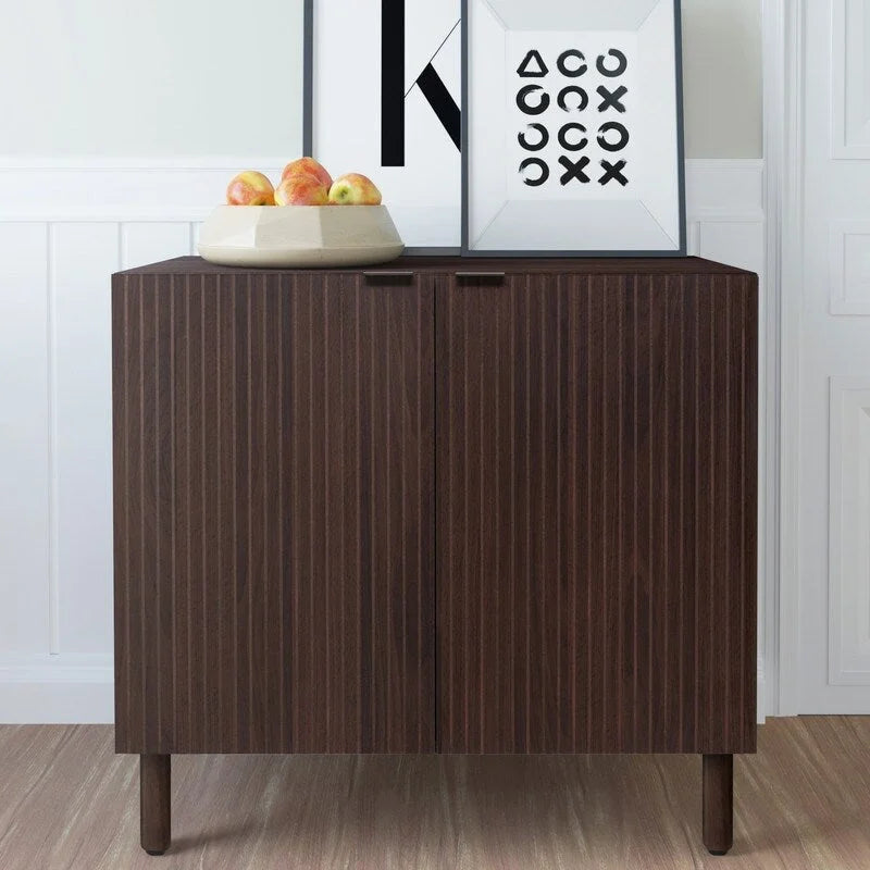 Merk 2-Door Walnut Cabinet