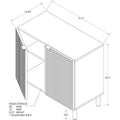 Merk 2-Door Walnut Cabinet