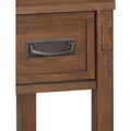 Brown Chairside End Table with 1 Drawer and Open Bottom Shelf