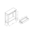 Contemporary Two-Tone Console Table with Dual Shelves - White and Tan